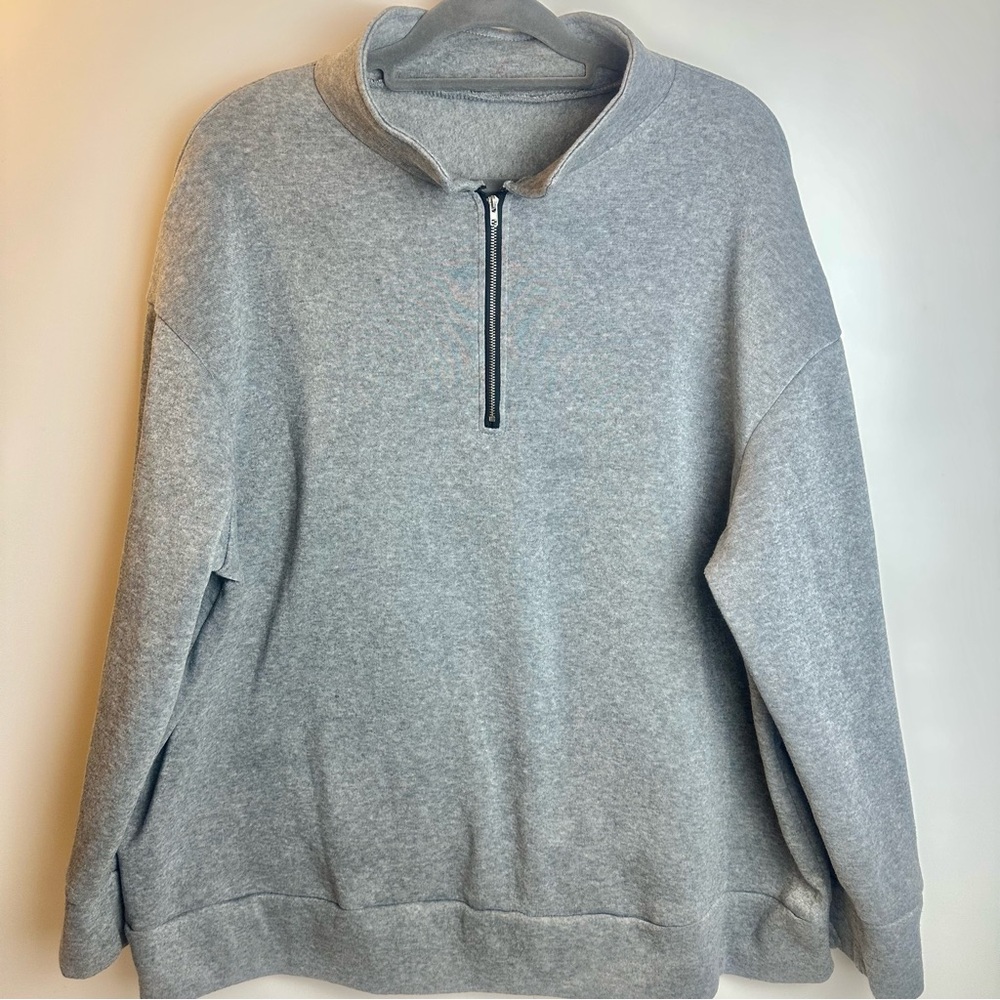 Quarter Zip Oversized Pullover Hoodie